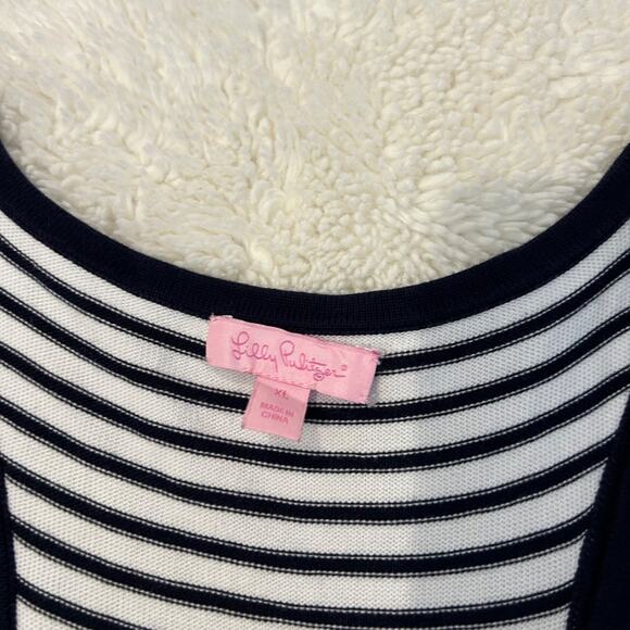 Lilly Pulitzer Women XL Stripe Stanton Knit Dress Nautical Yacht Beach Coverup - Picture 7 of 7